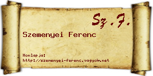 Szemenyei Ferenc névjegykártya